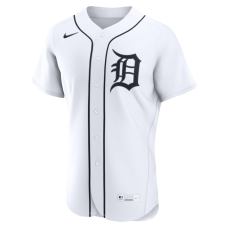 Detroit Tigers Nike Home Authentic Custom Jersey White