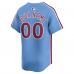 Philadelphia Phillies Nike Alternate Limited Custom Jersey Light Blue