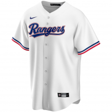 Texas Rangers Nike Home Replica Custom Jersey White Texas Rangers Nike Home Replica Custom Jersey White