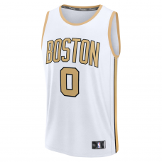 Jayson Tatum Boston Celtics Fanatics 2025 26 City Edition Fast Break Jersey White Jayson Tatum Boston Celtics Fanatics 2025 26 City Edition Fast Break Jersey White
