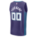 Charlotte Hornets Fanatics Fast Break Custom Jersey Icon Edition Purple