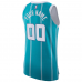 Charlotte Hornets Jordan Brand 2020 21 Authentic Custom Jersey Teal Icon Edition