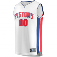 Detroit Pistons Fanatics Fast Break Custom Replica Jersey White Association Edition
