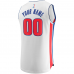 Detroit Pistons Fanatics Fast Break Custom Replica Jersey White Association Edition