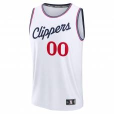 LA Clippers Fanatics Fast Break Custom Jersey Association Edition White LA Clippers Fanatics Fast Break Custom Jersey Association Edition White