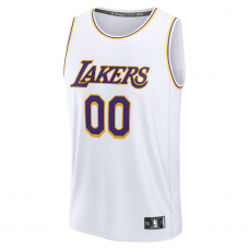 Los Angeles Lakers Fanatics Fast Break Custom Replica Jersey Association Edition White Los Angeles Lakers Fanatics Fast Break Custom Replica Jersey Association Edition White