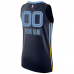 Memphis Grizzlies Nike 2020 21 Authentic Custom Jersey Navy Icon Edition