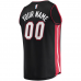Miami Heat Fanatics Fast Break Custom Replica Jersey Black Icon Edition
