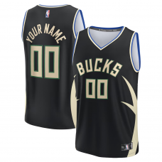 Milwaukee Bucks Fanatics Custom Fast Break Jersey Statement Edition Black Milwaukee Bucks Fanatics Custom Fast Break Jersey Statement Edition Black