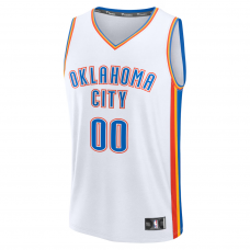 Oklahoma City Thunder Fanatics Fast Break Custom Jersey Association Edition White Oklahoma City Thunder Fanatics Fast Break Custom Jersey Association Edition White