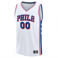 Philadelphia 76ers Fanatics Fast Break Custom Jersey Association Edition White Philadelphia 76ers Fanatics Fast Break Custom Jersey Association Edition White