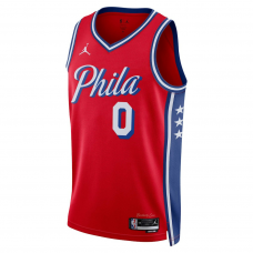 Tyrese Maxey Philadelphia 76ers Jordan Brand Unisex Swingman Jersey Statement Edition Red Tyrese Maxey Philadelphia 76ers Jordan Brand Unisex Swingman Jersey Statement Edition Red