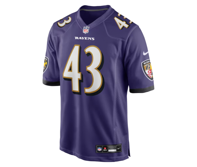 Justice Hill Baltimore Ravens Nike Game Jersey Purple