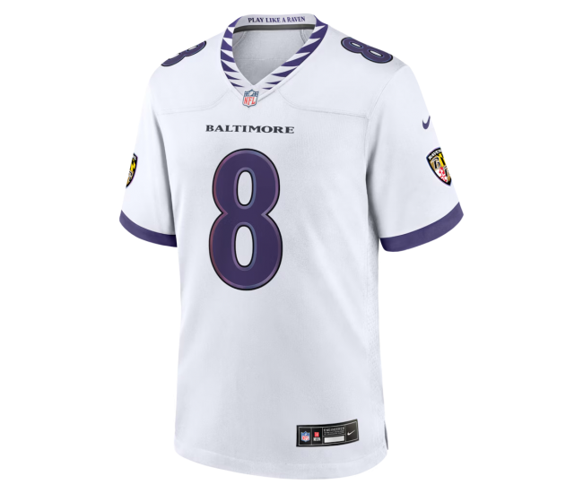 Lamar Jackson Baltimore Ravens Nike Game Jersey White