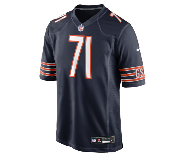 Jedrick Wills Jr. Chicago Bears Nike Team Game Jersey Navy
