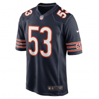 TJ Edwards Chicago Bears Nike Game Player Jersey Navy
