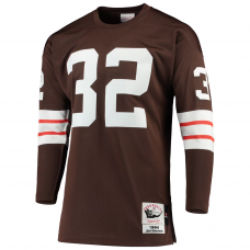 Jim Brown Cleveland Browns 1964 Mitchell & Ness Authentic Throwback Retired Player Jersey Brown Jim Brown Cleveland Browns 1964 Mitchell & Ness Authentic Throwback Retired Player Jersey Brown