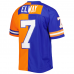 John Elway Denver Broncos Mitchell & Ness 1990 Split Legacy Replica Jersey Royal Orange
