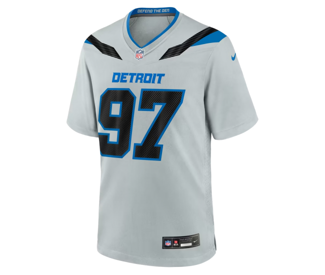 Aidan Hutchinson Detroit Lions Nike 2026 Rivalries Collection Game Jersey Silver