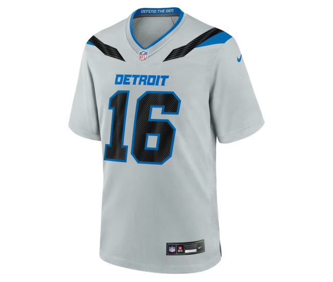 Jared Goff Detroit Lions Nike 2026 Rivalries Collection Game Jersey Silver