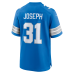 Kerby Joseph Detroit Lions Nike Team Game Jersey Blue