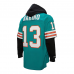 Dan Marino Miami Dolphins Mitchell & Ness Player Name & Number Hoodie Legacy Jersey Aqua