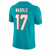 Jaylen Waddle Miami Dolphins Nike Team Vapor F.U.S.E. Stitched Limited Jersey Aqua