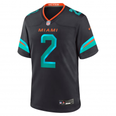 Malik Willis Miami Dolphins Nike Rivalries Collection Game Jersey Pitch Blue Malik Willis Miami Dolphins Nike Rivalries Collection Game Jersey Pitch Blue