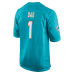 Number 1 Dad Miami Dolphins Nike Game Jersey Aqua