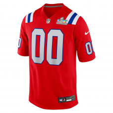 New England Patriots Nike Super Bowl LX Patch Custom Game Jersey Red New England Patriots Nike Super Bowl LX Patch Custom Game Jersey Red