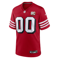 San Francisco 49ers Nike 80th Anniversary Alternate Custom Game Jersey Scarlet San Francisco 49ers Nike 80th Anniversary Alternate Custom Game Jersey Scarlet