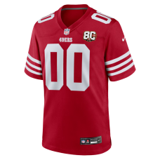 San Francisco 49ers Nike 80th Anniversary Custom Game Jersey Scarlet San Francisco 49ers Nike 80th Anniversary Custom Game Jersey Scarlet