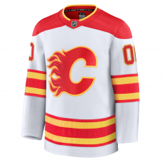 Calgary Flames Fanatics Away Premium Custom Jersey White Calgary Flames Fanatics Away Premium Custom Jersey White