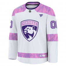 Florida Panthers Fanatics 2024 Hockey Fights Cancer Custom Practice Jersey White Florida Panthers Fanatics 2024 Hockey Fights Cancer Custom Practice Jersey White