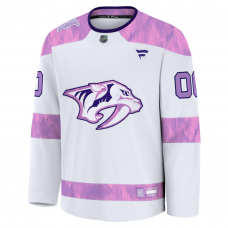Nashville Predators Fanatics 2024 Hockey Fights Cancer Custom Practice Jersey White Nashville Predators Fanatics 2024 Hockey Fights Cancer Custom Practice Jersey White