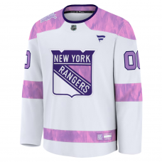 New York Rangers Fanatics 2024 Hockey Fights Cancer Custom Practice Jersey White New York Rangers Fanatics 2024 Hockey Fights Cancer Custom Practice Jersey White