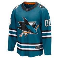 San Jose Sharks Fanatics Home Breakaway Custom Jersey Teal San Jose Sharks Fanatics Home Breakaway Custom Jersey Teal
