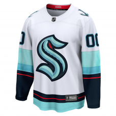 Seattle Kraken Fanatics Away Breakaway Custom Jersey White Seattle Kraken Fanatics Away Breakaway Custom Jersey White