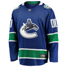 Vancouver Canucks Fanatics Home Team Breakaway Custom Jersey Blue Vancouver Canucks Fanatics Home Team Breakaway Custom Jersey Blue