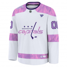 Washington Capitals Fanatics 2024 Hockey Fights Cancer Custom Practice Jersey White Washington Capitals Fanatics 2024 Hockey Fights Cancer Custom Practice Jersey White